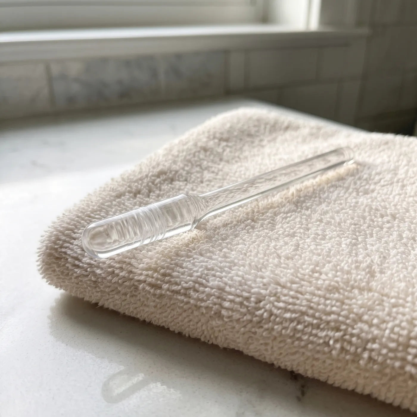 The Earclear sticky ear cleaner on a towel